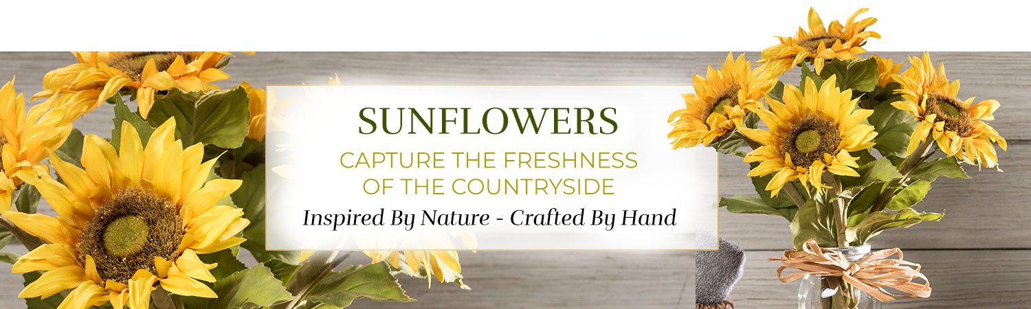 Silk Flower Handcrafted Sunflower Arrangements
