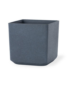 Cubico Decorative Container - 14"W x 14"H - Granite Gray