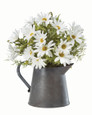 Delightful Daisies Silk Flower Arrangement - White