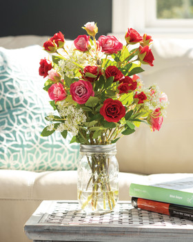 Rambling Roses<br>Faux Flower Accent 