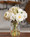 White Rose & Snowball Hydrangea Faux Flower Accent