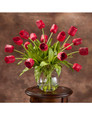 Red Silk Tulips Arrangement