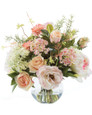 Peony, Rose & Snowball Hydrangea<br>Silk Flower Centerpiece