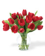 Red Garden Tulip Faux Flower Bouquet