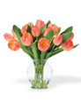 Orange Garden Tulip Faux Flower Bouquet