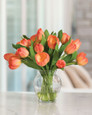 Orange Garden Tulip Faux Flower Bouquet