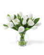 White Garden Tulip Faux Flower Bouquet