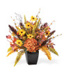 Autumn Hydrangea & Black-Eyed Susan Faux Flower Centerpiece By Petals.