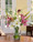Calla lily & Rubrum Lily Silk Flower Bouquet romantic silk centerpiece set in 7" tall glass vase