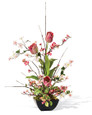 Cherry Blossom, Dogwood & Tulip Silk Flower Arrangement