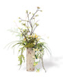 Alstroemeria & Budding Maple Silk Flower Arrangement