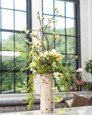 Alstroemeria & Budding Maple Silk Flower Arrangement Interior Decor