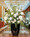 Pure Elegance Silk Flower Arrangement in a 14" tall, black garden glazed planter. Available at Petals.