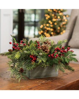 Pine & Berry<br>Artificial Holiday Centerpiece