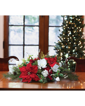 Holiday Tradition<br>Silk Christmas Centerpiece