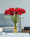 Red Amaryllis Vase Faux Flower Arrangement