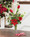 Tulip & Poinsettia Faux Flower Christmas Bud Vase