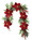 Plush Velvet Poinsettia, Pine & Berries Artificial Christmas Holiday Garland