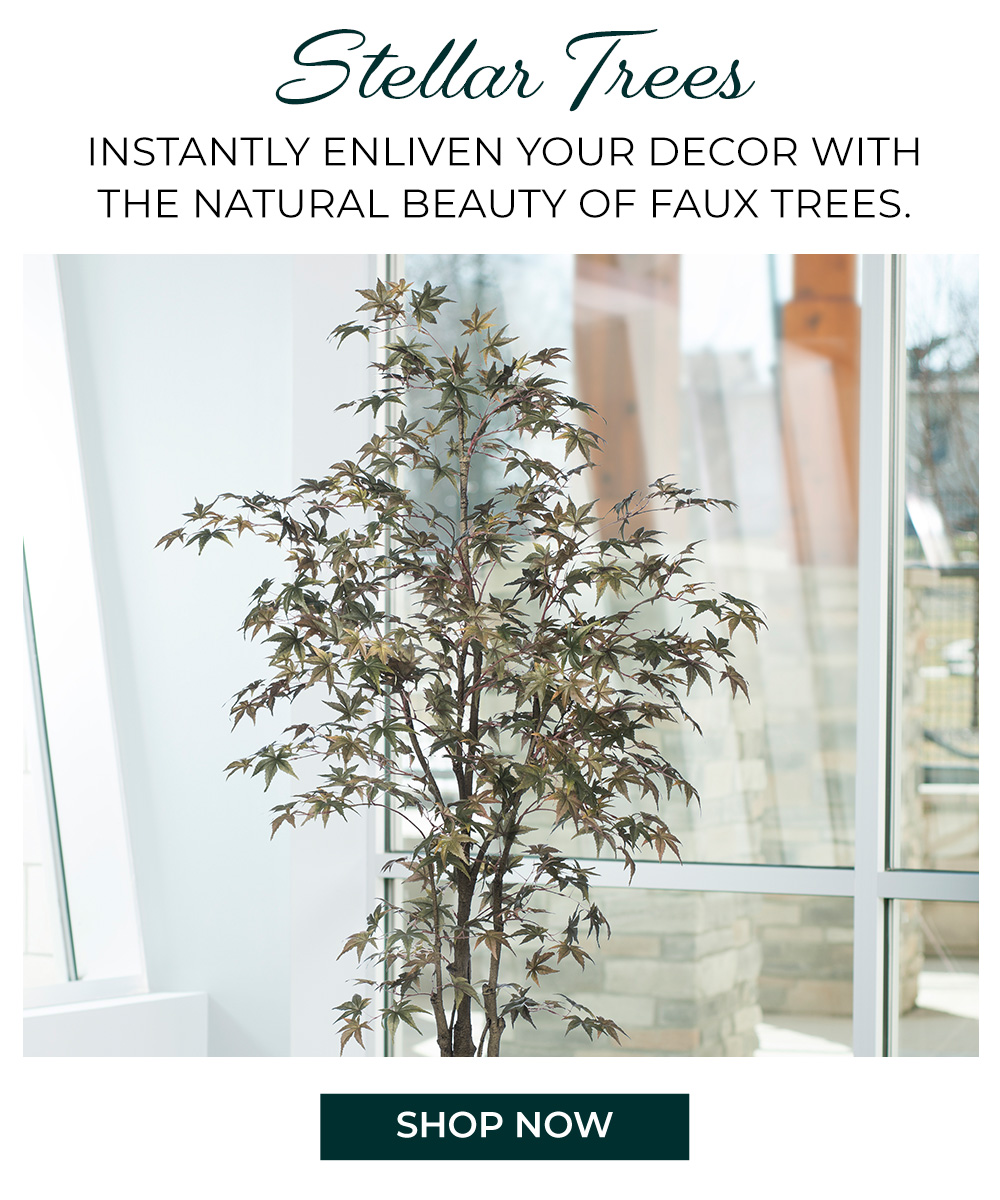 Silk and Artificial Trees: Add warmth and life to any setting with stellar trees by petals.