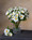 White Daisy Silk Flower Stem Spray (x 3) with Bud