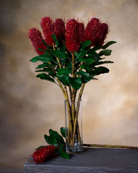 29.5" Artificial Banksia Protea Flower Stem