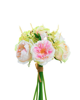 12" Artificial Rose Bundle in Two Toned Pink.
