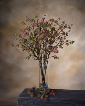 Pink-Fuchsia-Beauty Cornus Silk Flower Stem Spray