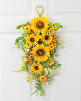 Sunflower Daydream Silk Flower Teardrop, available at Petals.